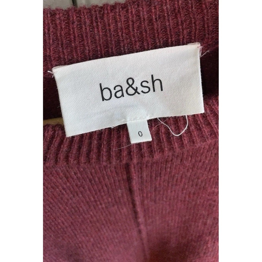 ba&sh Yaly jumper in a burgundy or bordeaux wool-blend Size 0 (US SIZE 2) - Picture 2 of 7